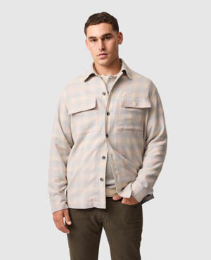 Rodd & Gunn Grey Town Button Front Overshirt In Neutral