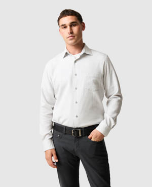Rodd & Gunn Airtex Sports Fit Shirt In White