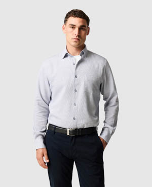 Rodd & Gunn Airtex Sports Fit Shirt In White