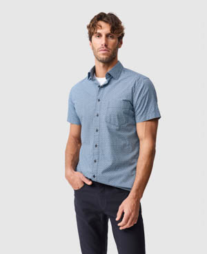 Rodd & Gunn Chartwell Sports Fit Shirt In Blue