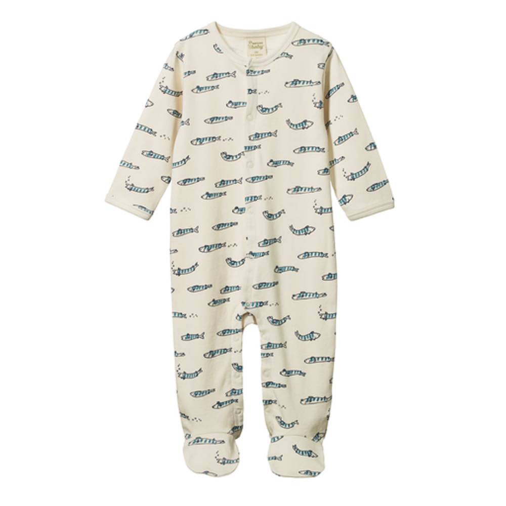 Nature Baby Organic Cotton Sleeping Bag - Grey Marle Stripe