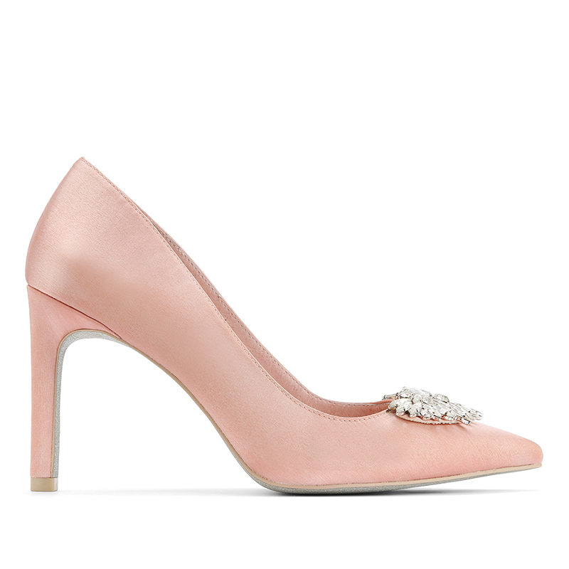 Henshaw Pump Pink Satin Embellished Pumps Wittner Shoes