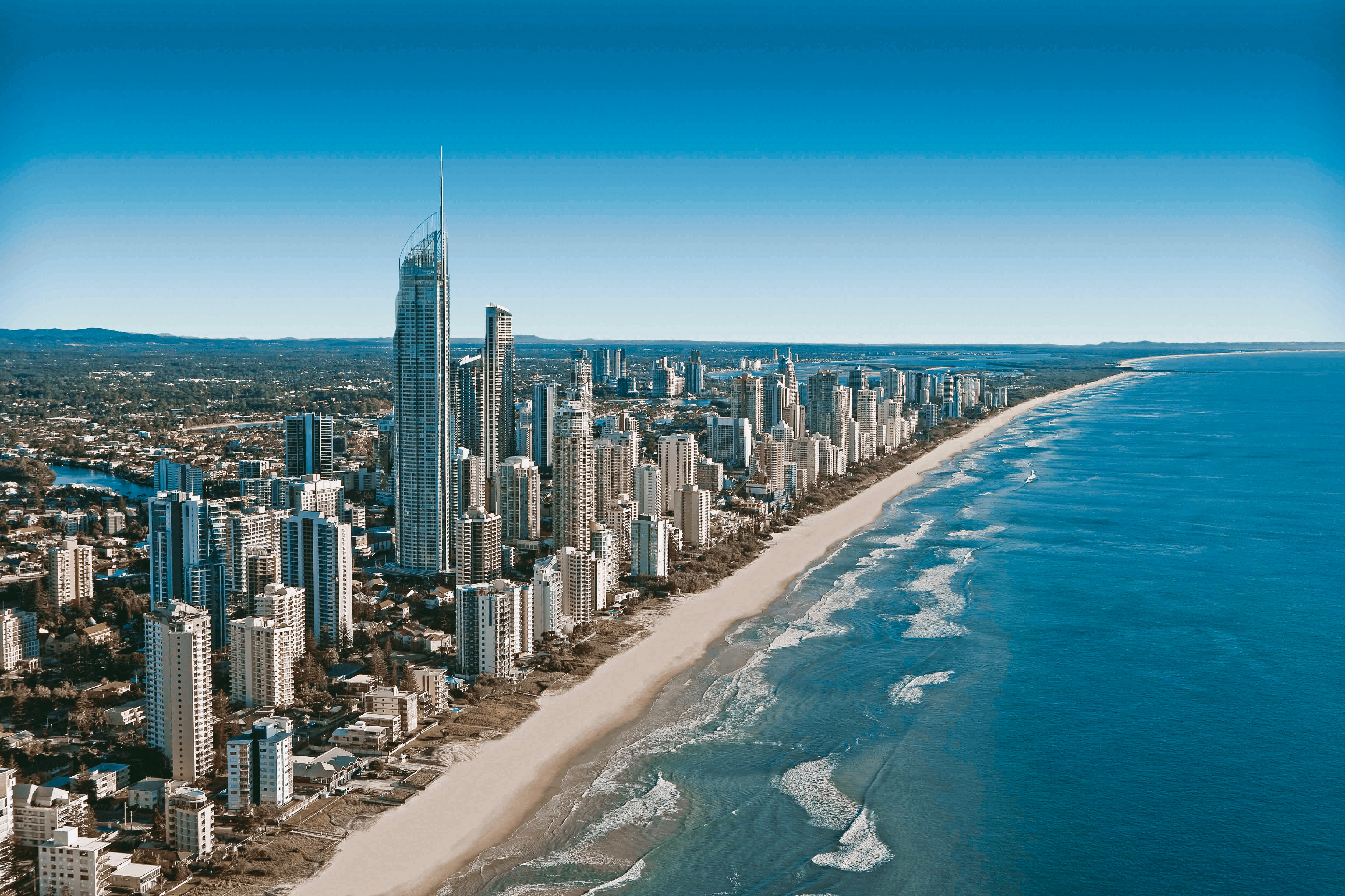 An aeriel view of the Gold Coast skyline