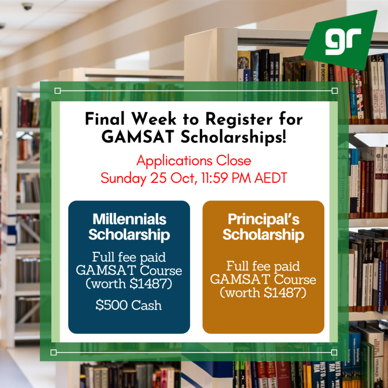 GradReady GAMSAT Millennials Principal's Scholarships Closing Soon