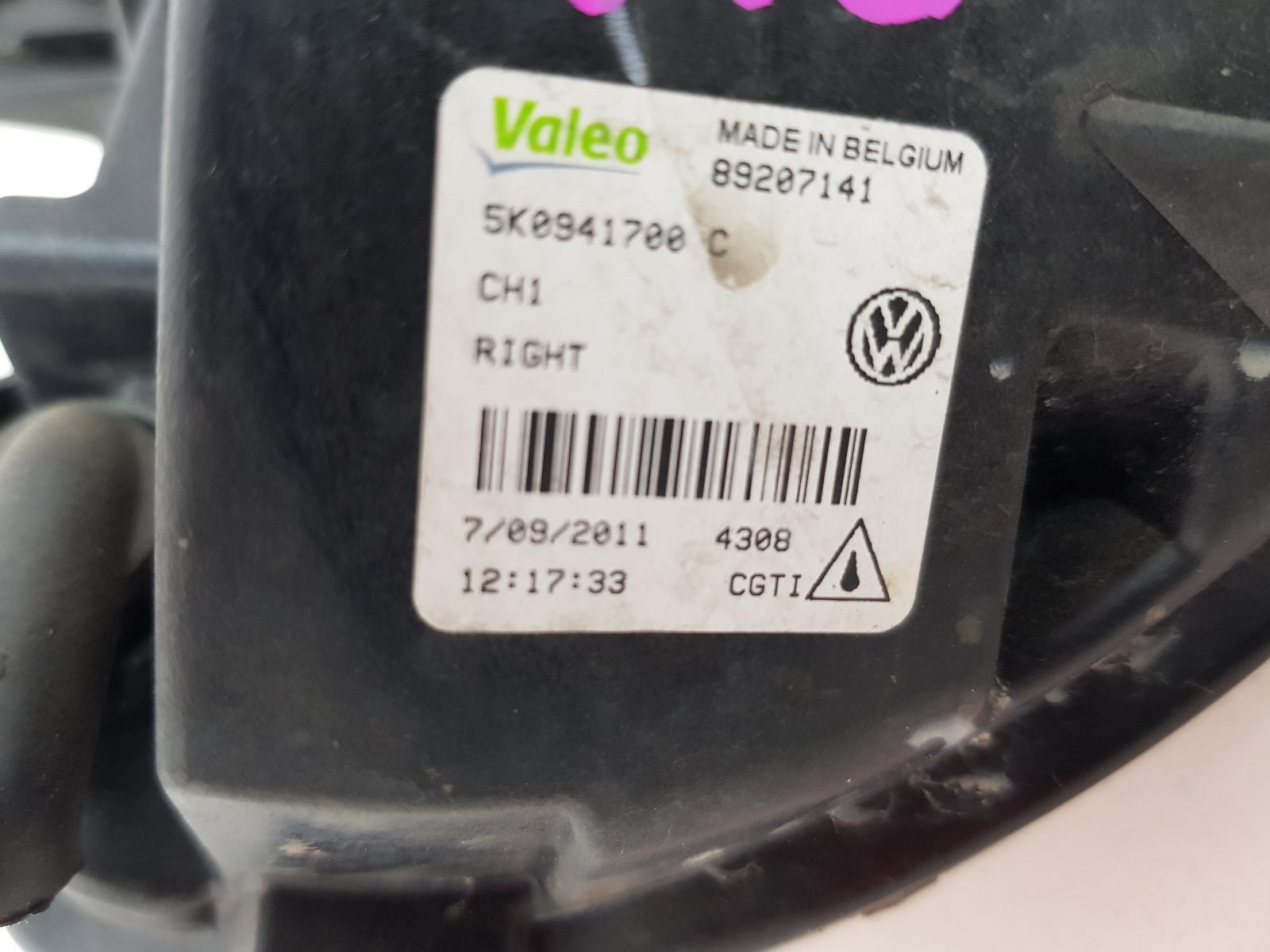 View Auto part Right Indicator/Fog/Side Volkswagen Golf 2011