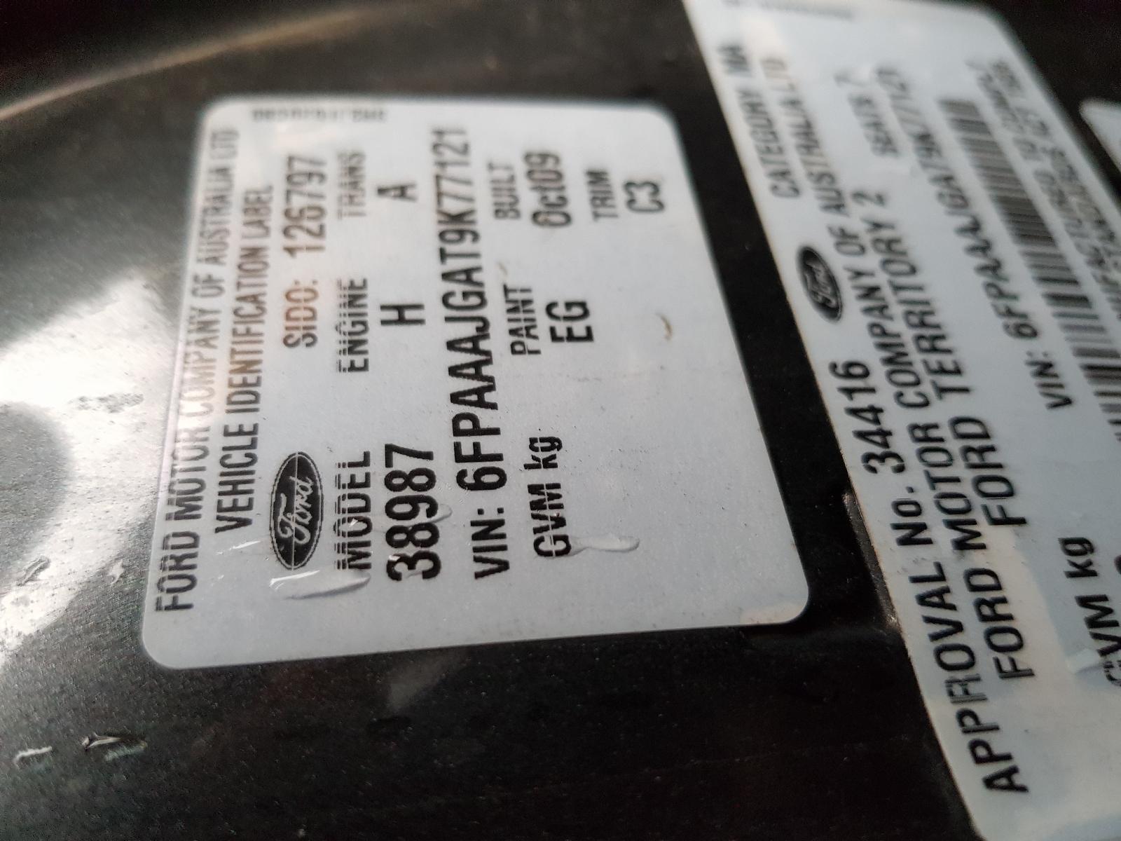 View Auto part Spare Wheel Carrier Ford Territory 2009