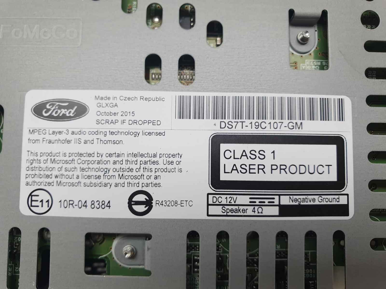 2015 Ford Mondeo Radio/Cd/Dvd/Sat/Tv View Auto part Radio/Cd/Dvd/Sat/Tv Ford Mondeo 2015