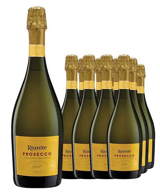 Riunite DOC Vino Bianco Italian Sparkling Prosecco Nv Dozen