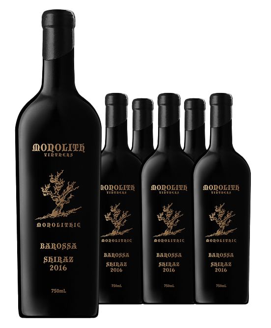 Monolith Vintners Old Vine Barossa Shiraz 2016 6Pack 96 Point