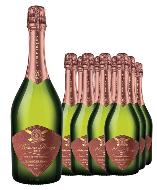 Sieur d Arques Cremant De Limoux Blason Rouge Rose Nv Dozen