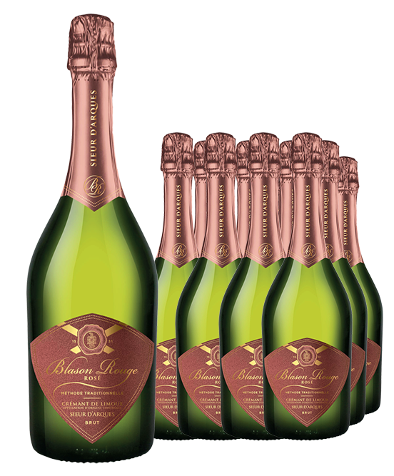 Sieur d Arques Cremant De Limoux Blason Rouge Rose Nv Dozen