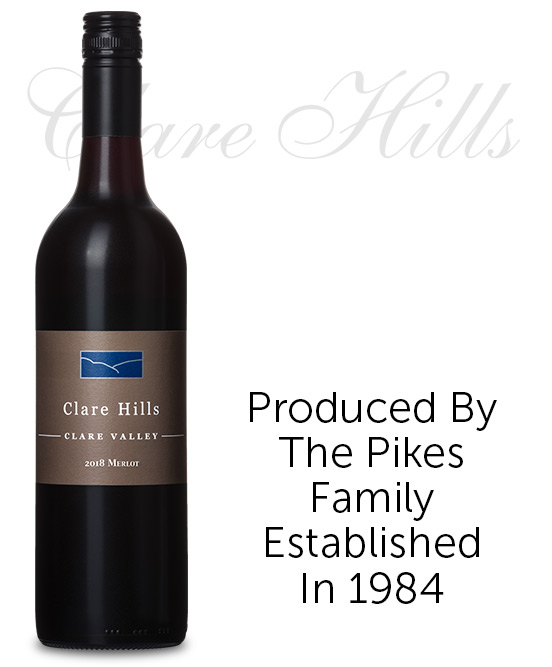 Clare Hills Clare Valley Merlot 2018 By Pikes