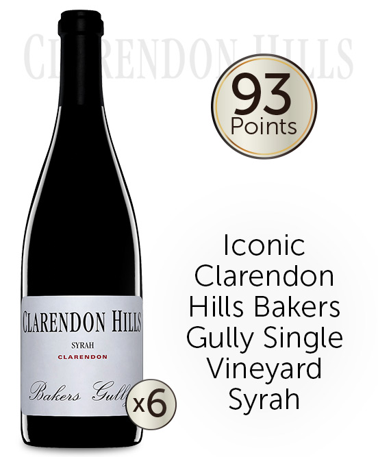 Clarendon Hills Bakers Gully Syrah 2012 6pack