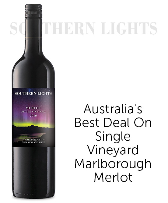 Southern Lights Marlborough Merlot 2016