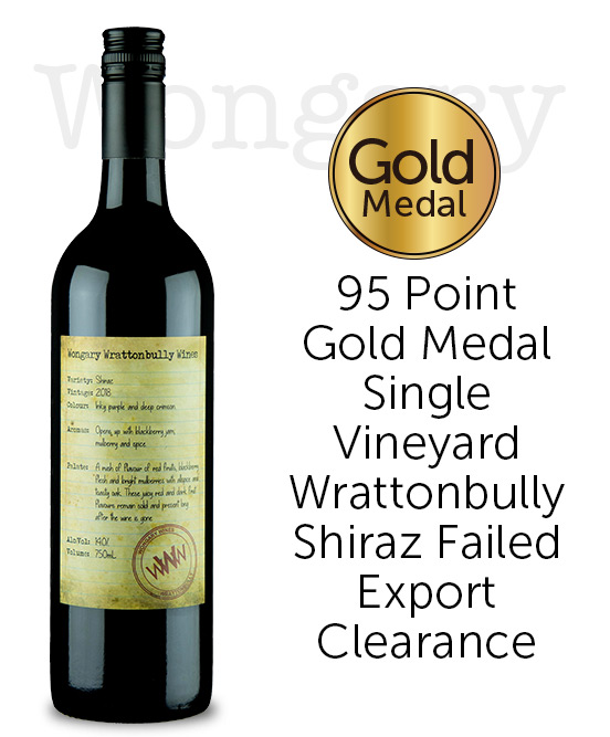 Wongary Wrattonbully Wines Shiraz 2018