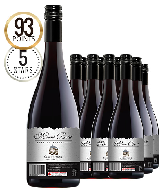Mount Bold McLaren Vale Shiraz 2025 Dozen