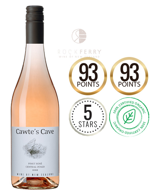 Rock Ferry Cawtes Cave Central Otago Organic Rose 2023