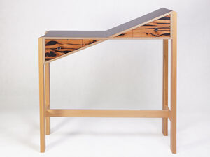 S(l)ide Table | Custom Handmade by Eco wood design - Side Table, Whimsy, Unique, Angular, Contemporary, Hall Table