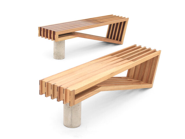 Pinch Bench | Custom Handmade by Sawdust Bureau - Coffee Table, Bench, Seating, Jarrah, Vic Ash