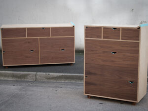 Bulle Cabinets | Custom Handmade by Curious  Tales - Bulle Cabinets, Drawer Units, Walnut, Birch Ply, Ply, Conteporary, Modern