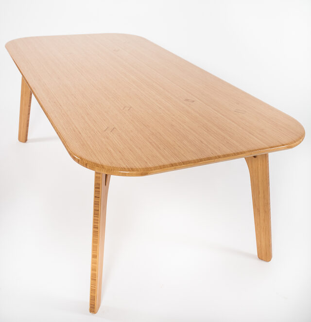 Rectangle Bamboo Dining Table | Custom Handmade by Bcompact Design - Bamboo, Dining Table, Profile Cut, Ecologically Friendly, Minimalist Modern, Interior Design, Residential Contract, Hospitality, Designer Furniture