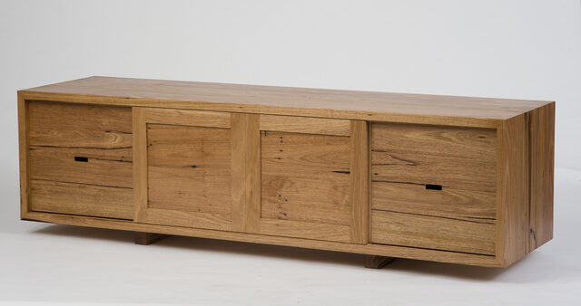 Block Entertainment Unit - 2100w x 500h x 500d | Custom Handmade by WilderCoyle Furniture & Design - Entertainment Unit, Storage, Mitre, Solid Timber