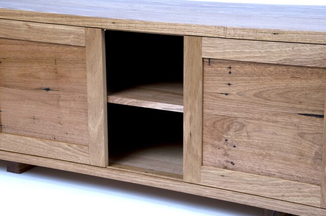 Block Entertainment Unit - 2100w x 500h x 500d | Custom Handmade by WilderCoyle Furniture & Design - Entertainment Unit, Storage, Mitre, Solid Timber