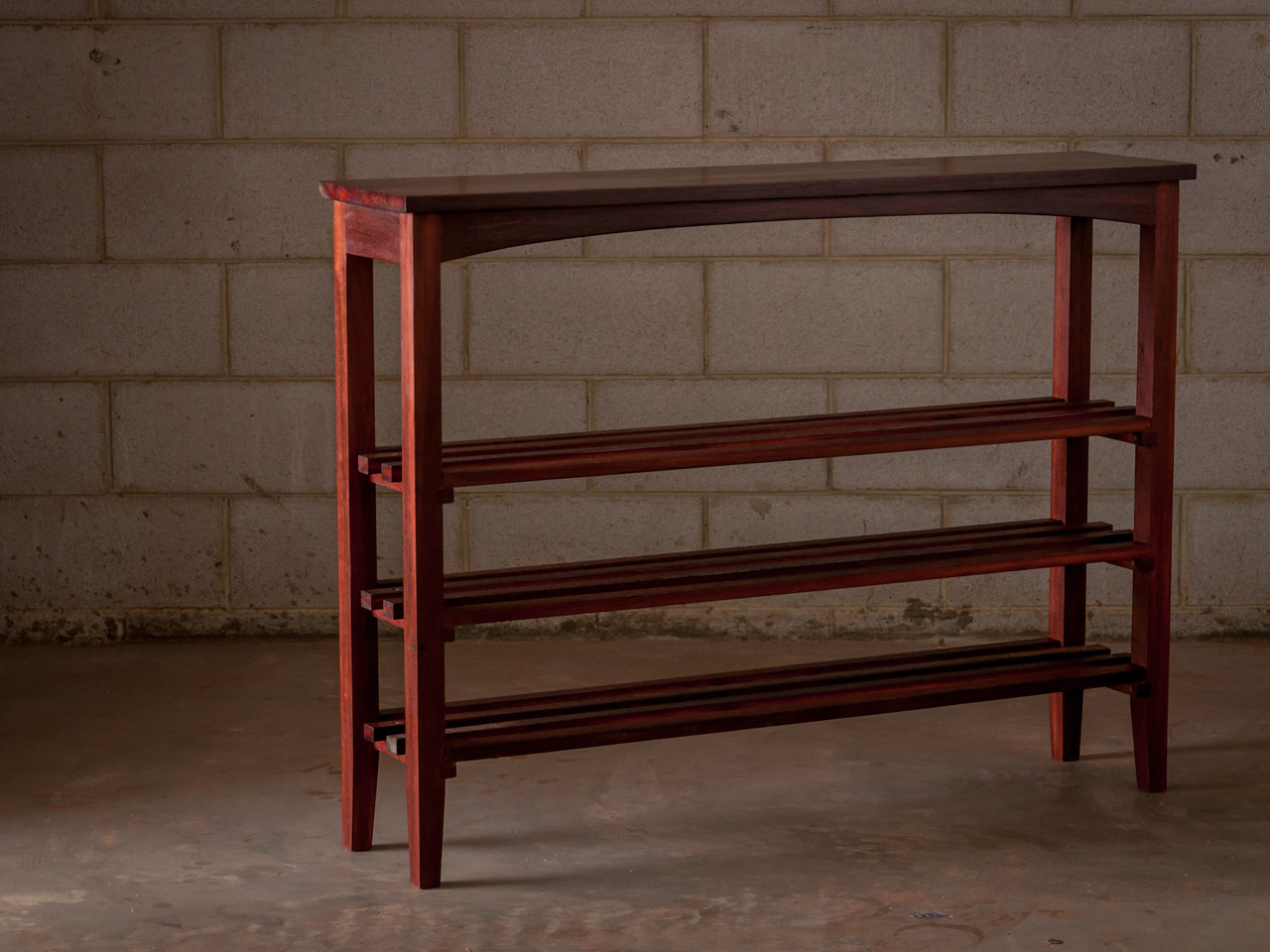 Hall table shoee rack by Saltwood Designs Handkrafted