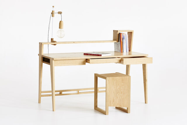 125 Desk | Custom Handmade by Curious  Tales - Desk, Solid Timber, European Oak