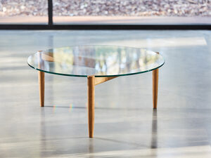 321 Coffee Table | Custom Handmade by Nathan Day Design - Glass, Black, Oak, Side Table, Walnut, Coffee Table