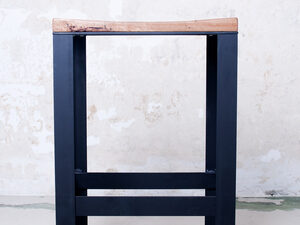 Stringy steel stool | Custom Handmade by Telegraph Road - Stringy Bark, Mild Steel