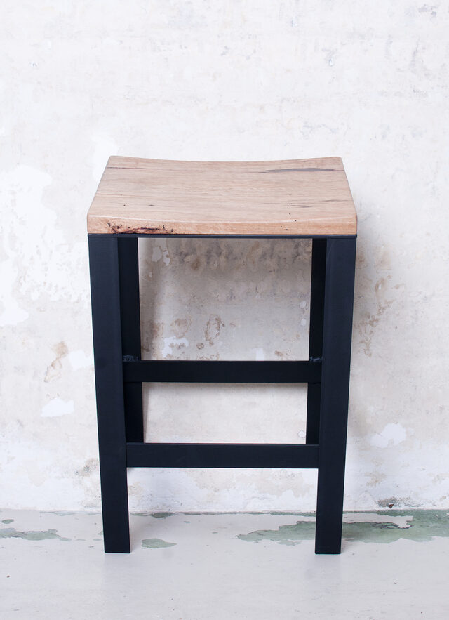Stringy steel stool | Custom Handmade by Telegraph Road - Stringy Bark, Mild Steel