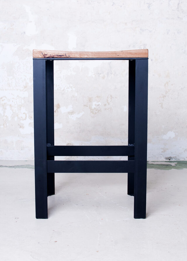 Stringy steel stool | Custom Handmade by Telegraph Road - Stringy Bark, Mild Steel