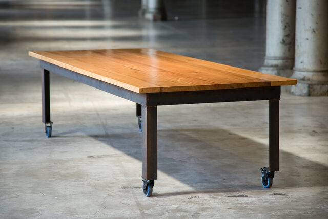 Locomotive tables | Custom Handmade by Telegraph Road - Locomotive Works, Australian Technology Park, Stringy Bark, Mild Steel