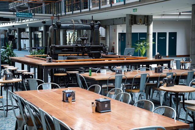 Locomotive tables | Custom Handmade by Telegraph Road - Locomotive Works, Australian Technology Park, Stringy Bark, Mild Steel