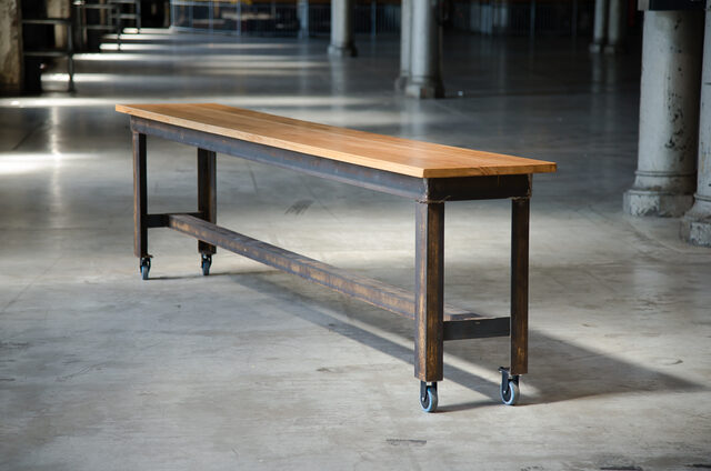 Locomotive tables | Custom Handmade by Telegraph Road - Locomotive Works, Australian Technology Park, Stringy Bark, Mild Steel