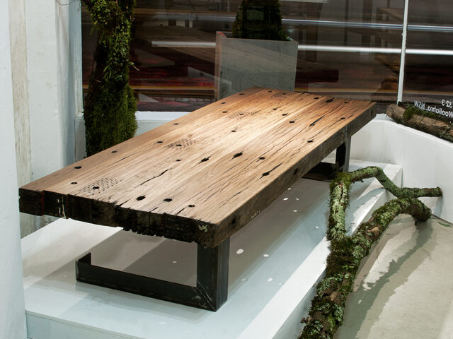 Cross arm coffee table | Custom Handmade by Telegraph Road - Recycled, Australian Hardwood
