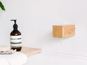 Tigre timber spout | Custom Handmade by Oliver Maclatchy - Bath Spout, Spout, Outlet, Faucet, Timber, Reclaimed Timber, Bathroom, Bath