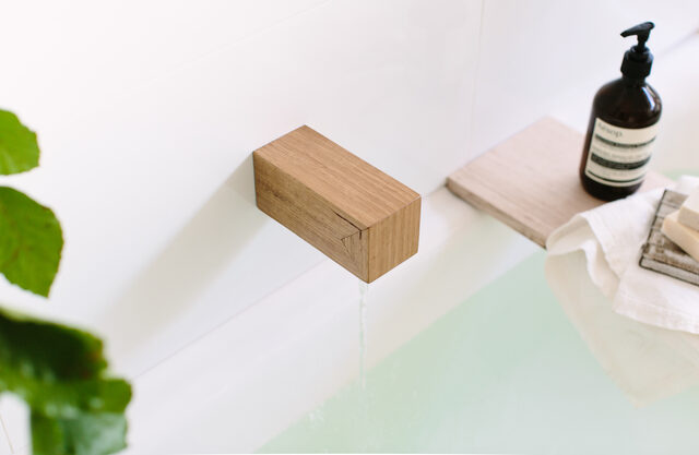 Tigre timber spout | Custom Handmade by Oliver Maclatchy - Bath Spout, Spout, Outlet, Faucet, Timber, Reclaimed Timber, Bathroom, Bath