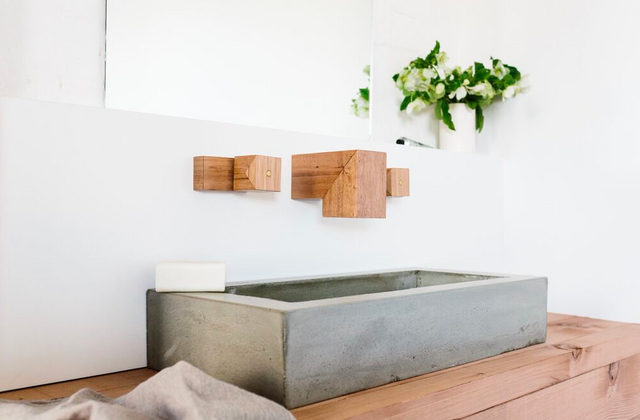 Isla bath spout | Custom Handmade by Oliver Maclatchy - Bath Spout, Bathroom, Reclaimed Timber, Bath, Spout, Outlet, Faucet