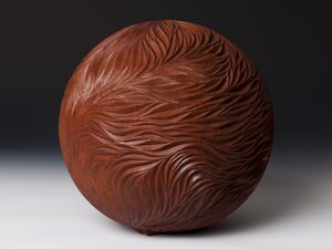 Jarrah Sphere | Custom Handmade by Neil Turner - Jarrah, Sculpture, Organic, Free Form