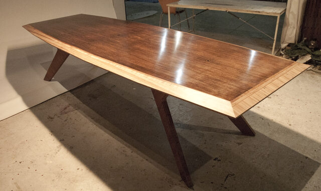 Facet conference/dining table | Custom Handmade by Bcompact Design - Factet, Bamboo, Strand Woven Bamboo, Conference Table, Dining Table, Chanfered Edge, Sustainable Design, Efficient Design, Zero Waste Design