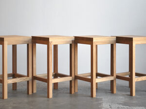 Block Stools | Custom Handmade by Raw Edge Furniture - Stools, Oak, French Oak, Bar Stool, Bench Stool, Chairs, Kitchen, Kitchen Bench