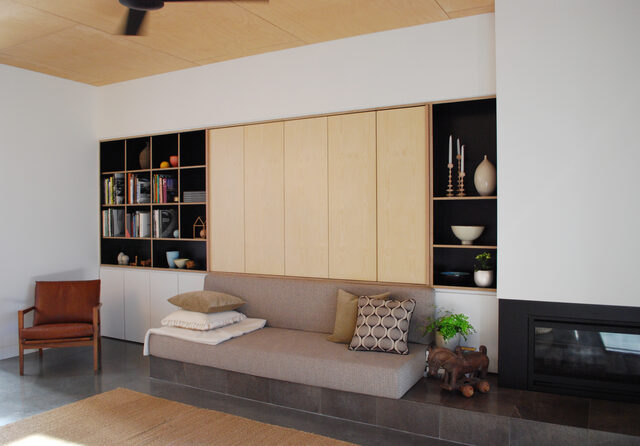 Built In Storage | Custom Handmade by Raw Edge Furniture - Custom Built, Cabinetry, Plywood, Formply, Shelving, TV Unit, Study, Desk, Hallway Unit, Built-In Storage