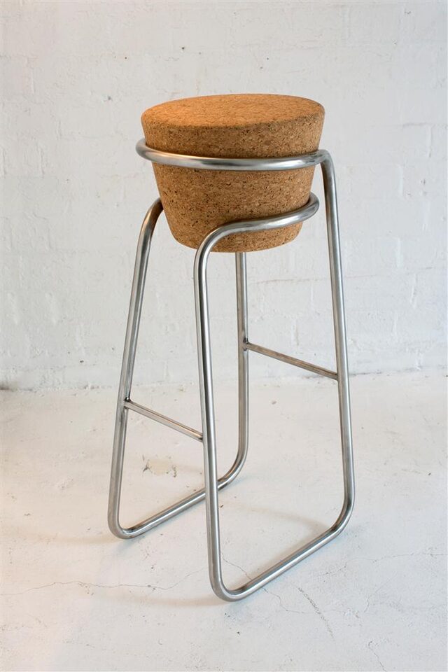 The Cork Connection stools series | Custom Handmade by Asher Abergel - The Cork Connection, Asher Abergel Design, Dezion Studio, Cork Stools, Plywood Stools, Bent Plywood Stool, Hand Made Stools, Made In Sydney, Hand Made Funiture