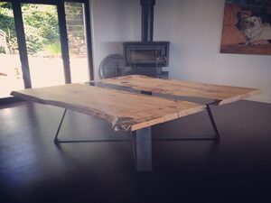 Mountain To The Sea Dining Table | Custom Handmade by Zac Pearton - Dining Table, Custom, Recycle