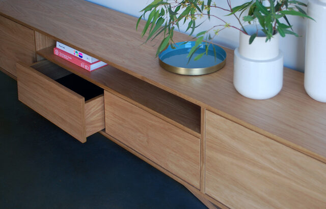 Yui Cabinet  | Custom Handmade by Raw Edge Furniture - American Oak, Dining Table, Dining, Oak, Cabinet, Braceboard, Oak Cabinet, Sideboard