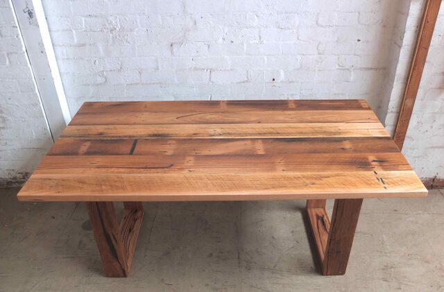 Recycled hardwood dining table | Custom Handmade by Tim Denshire-Key - Dining Table, Brunswick, Hardwood, Recycled Timber, Rustic
