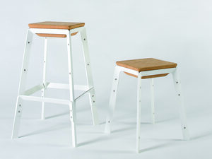 Reconnect Stool | Custom Handmade by Asher Abergel - Aluminium Stool, Bar Stool, Cork Stool, Custom Colour Stool, Dezion Studio Stool