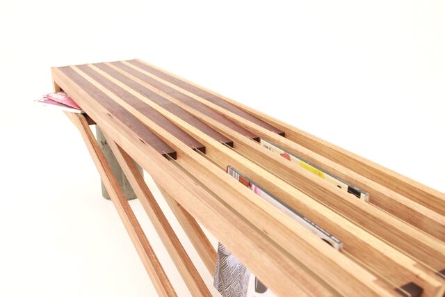 Pinch Bench | Custom Handmade by Sawdust Bureau - Coffee Table, Bench, Seating, Jarrah, Vic Ash